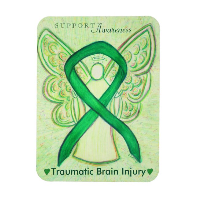 Magnet Flexible Traumatisme Brain Injury TBI Sensibilisation Ruban (Vertical)