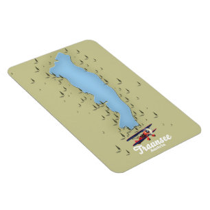 Magnet Flexible Traunsee carte du lac autrichien Poster