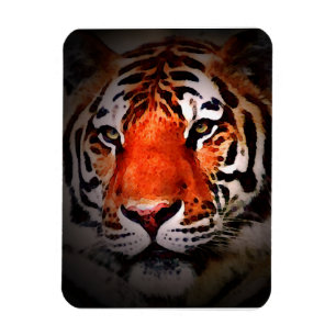 Magnet Flexible Travail artistique motivant au visage de tigre