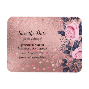 Magnet Flexible Trending ROSEGOLD Mariage Rose Marine Métallique