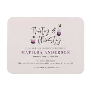 Magnet Flexible Trente et trente-et-trentième anniversaire invitat