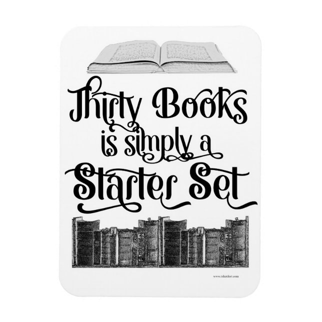 Magnet Flexible Trente Livres Lecteur Livre Hoarder Slogan (Vertical)