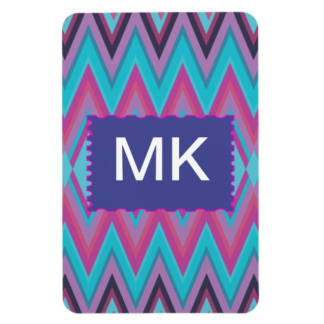 Magnet Flexible Tribal pourpre et Aqua (Vertical)