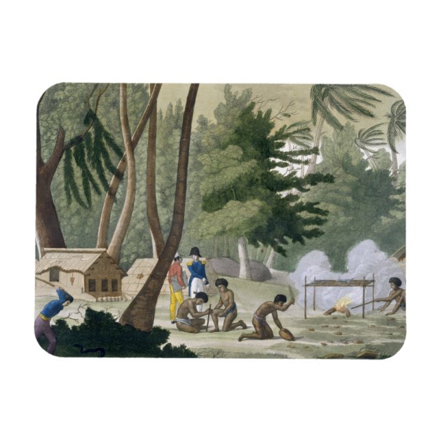 Magnet Flexible tribu Papu sur l'île de Rawak, assiette 20 de 'Le (Horizontal)