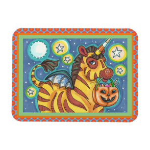MAGNET FLEXIBLE TRICK OU TRAITEMENT BAT WING ZEBRA, CUTE HALLOWEEN
