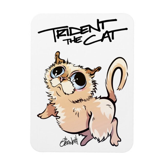 Magnet Flexible Trident l'aimant illustré de chat 01 (Vertical)