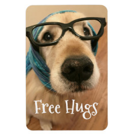 Magnet Flexible Triste Golden Retriever Chien avec lunettes Serres