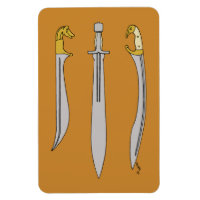 Trois épées grecques antiques