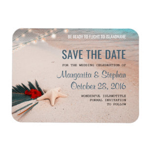 Magnet Flexible Tropical Beach Destination Wedding Enregistrer la