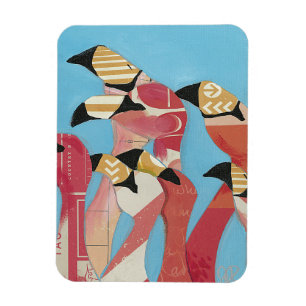 Magnet Flexible Troupeau des Flamants roses