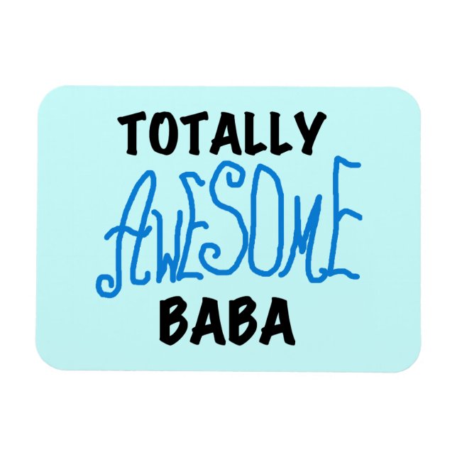 Magnet Flexible Tshirts et cadeaux Baba absolument géniaux (Horizontal)