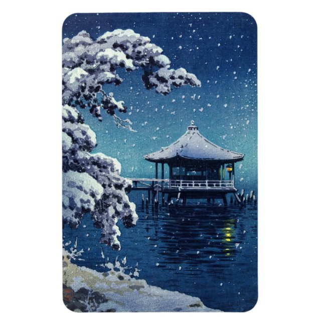 Magnet Flexible Tsuchiya Koitsu - Neige sur l'Ukimido à Katada (Vertical)