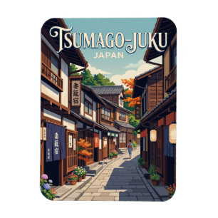 Magnet Flexible Tsumago, Japon, ruelle Japon