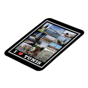 Magnet Flexible Tunis - I Love - Tunisie -