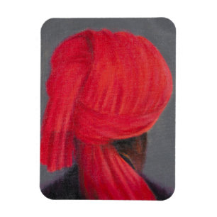 Magnet Flexible Turban rouge sur le gris 2014