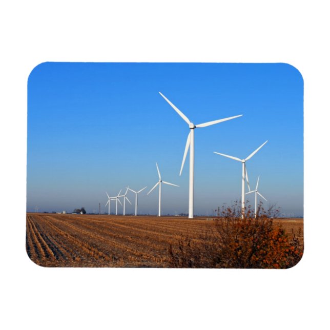 Magnet Flexible Turbine éolienne en automne après-midi (Horizontal)