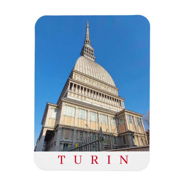 Magnet Flexible Turin Mole Antonelliana vue frigo aimant (Vertical)