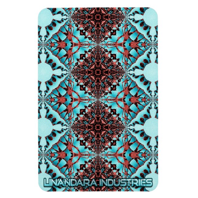 Magnet Flexible Turquoise Fractale Star Blast (Vertical)