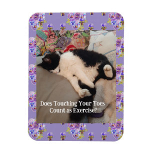 Magnet Flexible Tuxedo Chat Cute Joyeux Anniversaire Touch Toes Ca