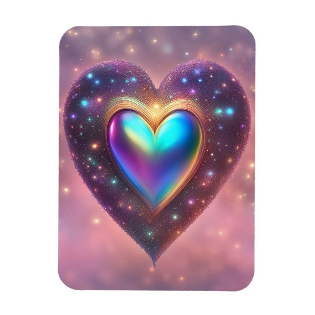 Magnet Flexible Twinkle Star Heart (Vertical)