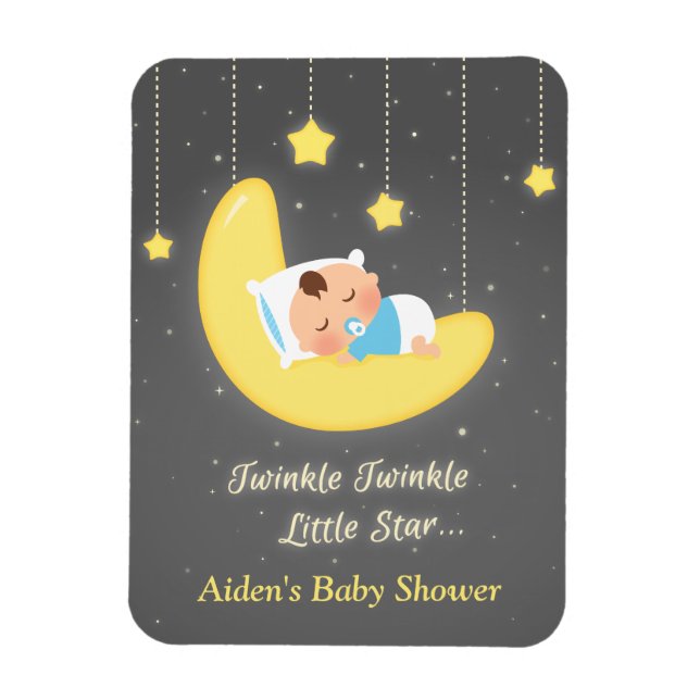 Magnet Flexible Twinkle Twinkle Little Star Baby shower Faveurs (Vertical)