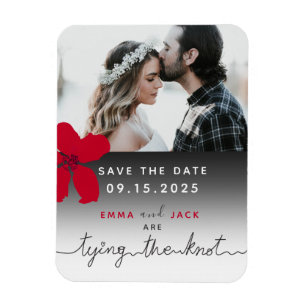 Magnet Flexible Tying The Knot Photo Wedding Enregistrer La Date