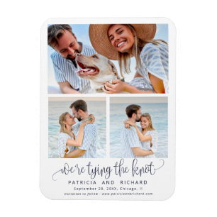 Magnet Flexible Tying The Knot Wedding Enregistrer La Date 3 Photo