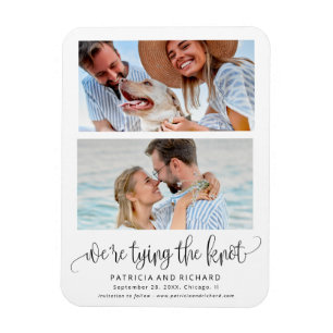 Magnet Flexible Tying The Knot Wedding Save The Date 2 Photo