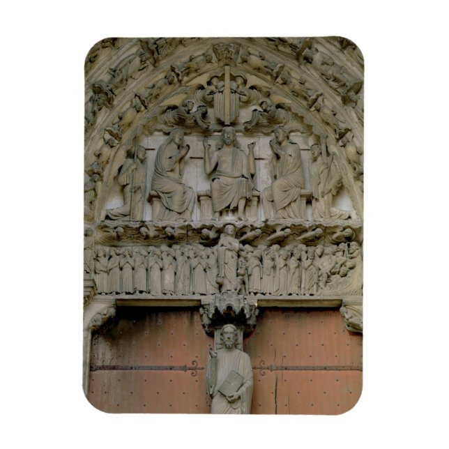 Magnet Flexible Tympanum du Portail Sud dépeignant Christ Enthroné (Vertical)