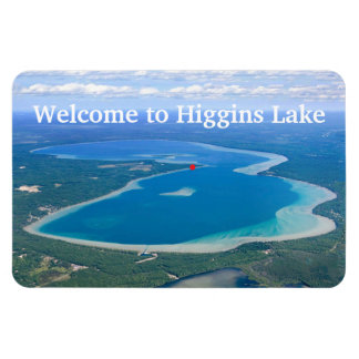 Magnet Flexible Typographie Bienvenue à Higgins Lake