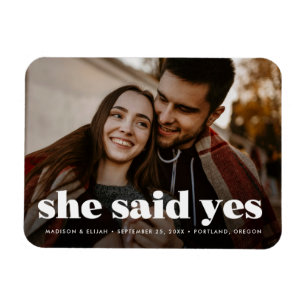 Magnet Flexible Typographie Blanche Gras Moderne Photo Enregistrer