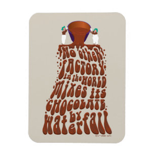 Magnet Flexible Typographie de cascade au chocolat Willy Wonka