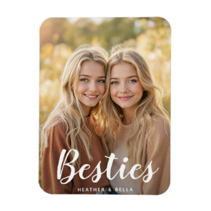 Magnet Flexible Typographie de photo personnalisée Meilleure amie