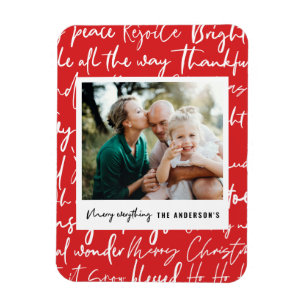 Magnet Flexible Typographie graphique audacieuse moderne noël phot