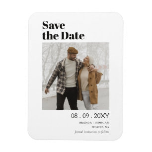 Magnet Flexible Typographie moderne et design Enregistrer la photo