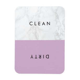 Magnet Flexible Typographie moderne violet et Marbre blanc
