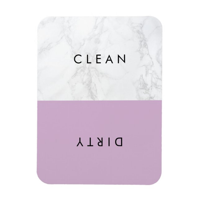 Magnet Flexible Typographie moderne violet et Marbre blanc (Vertical)