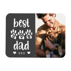 Magnet Flexible Typographie photo de Best Dog Dad