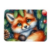 Un adorable renard rouge de Noël