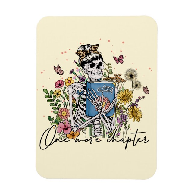 Magnet Flexible Un autre chapitre Squelette floral (Vertical)