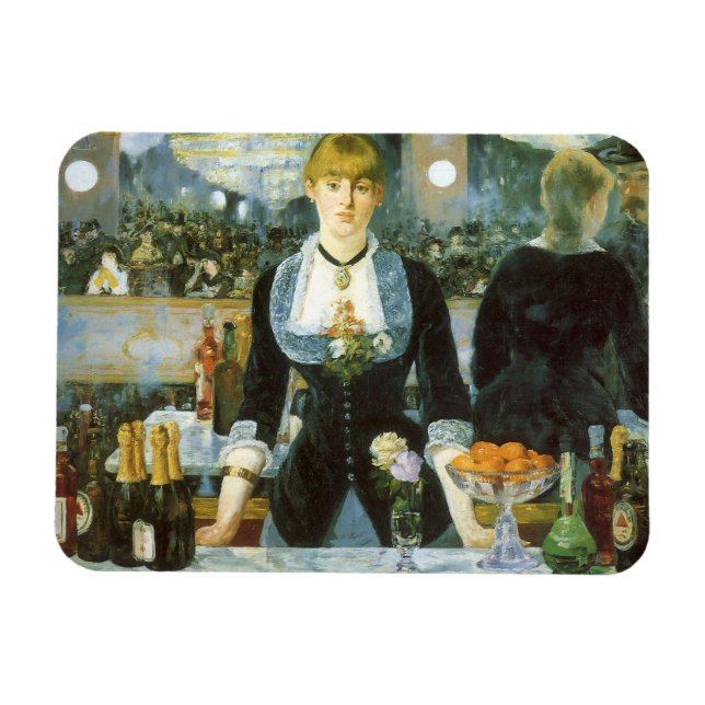 Magnet Flexible Un bar aux Folies Bergere par Edouard Manet (Horizontal)