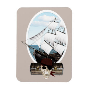 Magnet Flexible Un bateau pirate