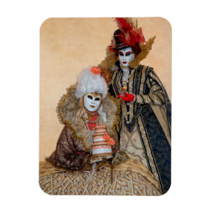 Magnet Flexible Un couple en costume de carnaval à Venise