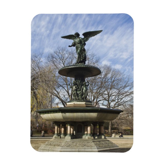 Magnet Flexible Un hiver sec Fontaine de Bethesda à Central Park (Vertical)
