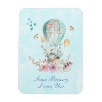 Un lapin Vintage vous aime dans un ballon