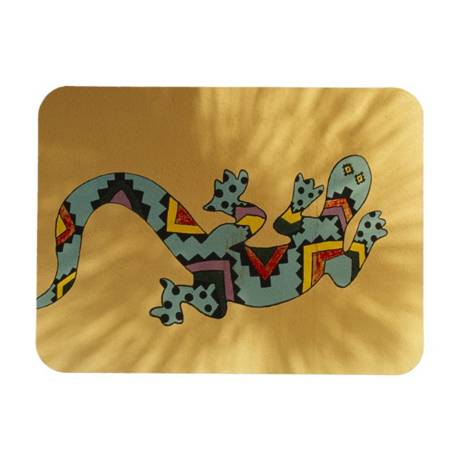 Magnet Flexible Un lézard de gecko peint sur le mur, Tucson, Arizo (Horizontal)