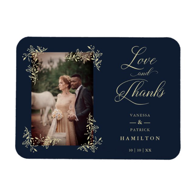 Magnet Flexible Un Mariage photo sophistiqué de la Marine (Horizontal)
