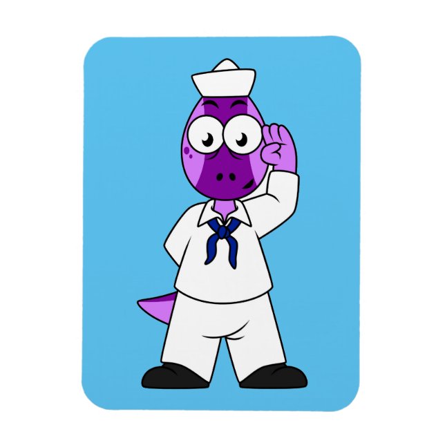 Magnet Flexible Un marin de la marine Pachycephalosaurus Dinosaur. (Vertical)