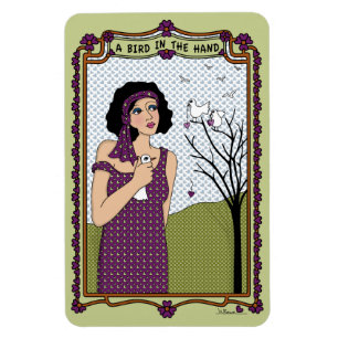 Magnet Flexible Un Oiseau Dans L'Aimant Flex A_Main 4"x6"