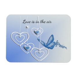 Magnet Flexible Un papillon et des coeurs